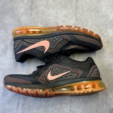 EUC NIKE AIR MAX 2014 BLACK-BRIGHT MANGO-PEACH CREAM Size 13