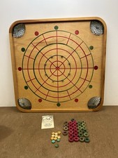 Vintage CARROM GAME BOARD Model 85 w Wood Ring Pieces