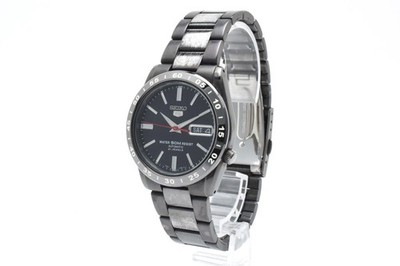 Seiko 5 Automatic 21 Jewels Schwarz Edelstahl Herrenuhr 7S26-02T0 5ATM Funkti...