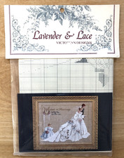 Lavender  Lace THE WEDDING Bride  Groom Cross Stitch Chart Pattern  L L19 