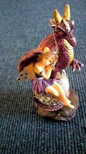 Fantasy Dekoartikel "Elfe mit Drache" NEU