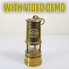 VINTAGE BRASS PARAFFIN WELSH CYMRU MINERS LAMP MUSICAL