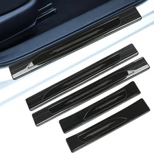 4 PCS Stainless Steel Door Sill Protector Guard for Honda Civic 2022-2025 BLACK