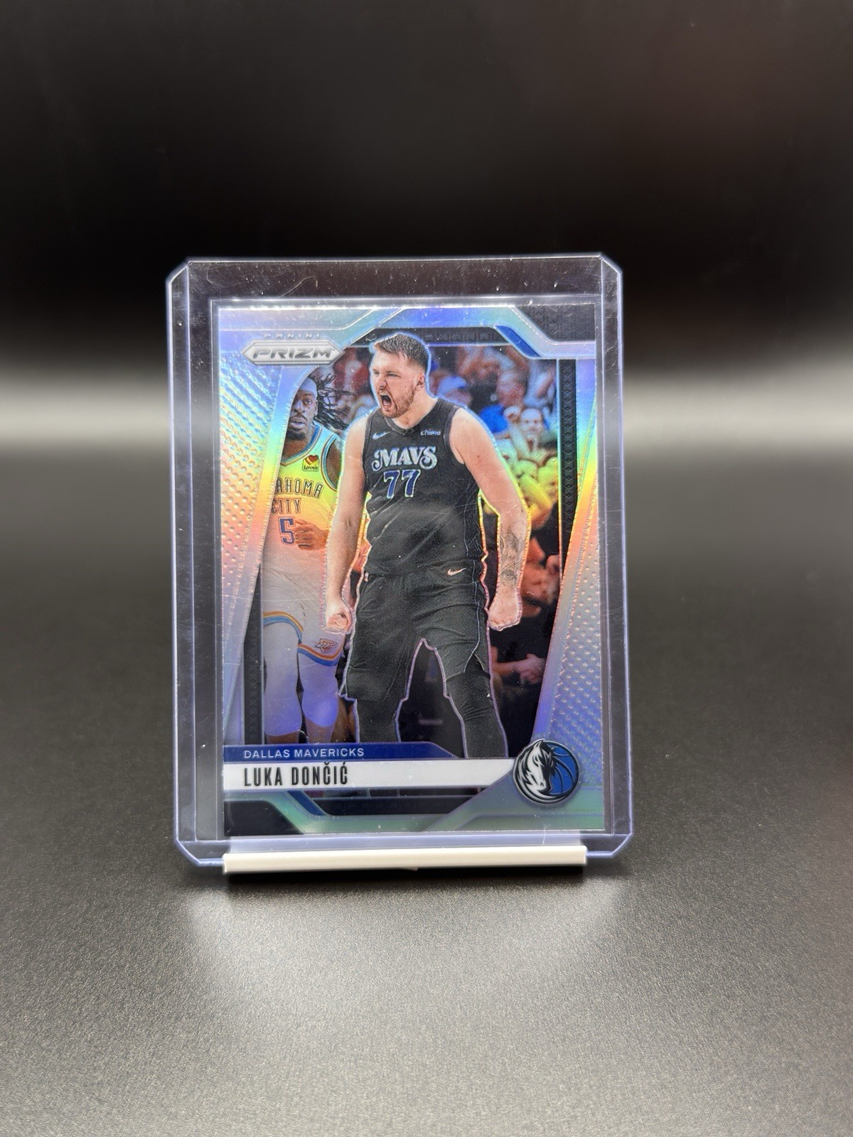 Luka Doncic 2024-25 Panini Prizm Prizms Silver Refractor Parallel #89 Mavericks