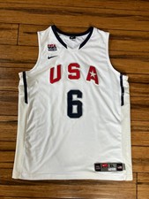 Lebron James Nike Team USA Jersey Size XL 2010 White #6 