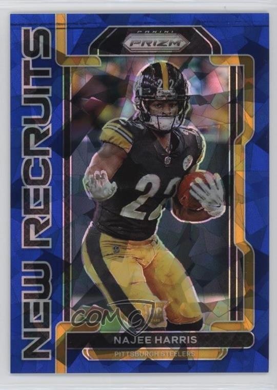 Najee Harris Panini Prizm New Recruits #NR8 Blue Ice