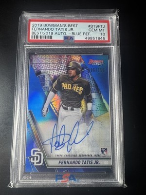 2019 Bowman's Best - Autographs Fernando Tatís Jr. #B19-FTJ Blue Refractor /150