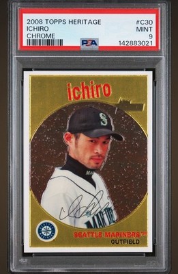 2008 Topps Heritage Chrome #C30 Ichiro Suzuki /1959 PSA 9 Mint Mariners