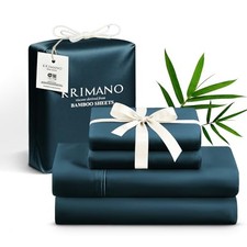 Bamboo Viscose Sheet Set Queen Size, Cooling Sheets Bed Set 4pcs | 100%