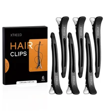 6 Pack Professional Hair Clips for Styling Sectioning, Non Slip Duck Billed with