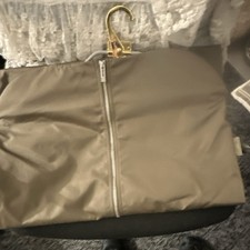 Louis Vuitton Brown Garment Bag with Zipper and Gold Hanger foldable 