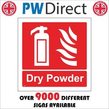 SIGN Dry Powder Fire Extinguisher Combustible Material Flammable Liquids FI359A