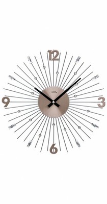 Modern wall clock with quartz movement from AMS AM W9654 NEW