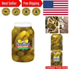 1 Gallon of Best Maid Dill Pickles - Perfect for BBQs and Family Gatherings