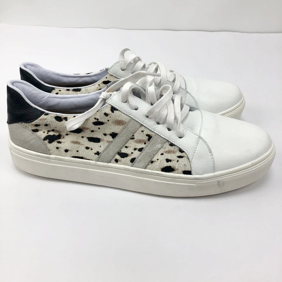 Kaanas женщин Avila кроссовки 11 белый животных печати шнурует вверх низкий верхний EUC - Изображение 2 из 4