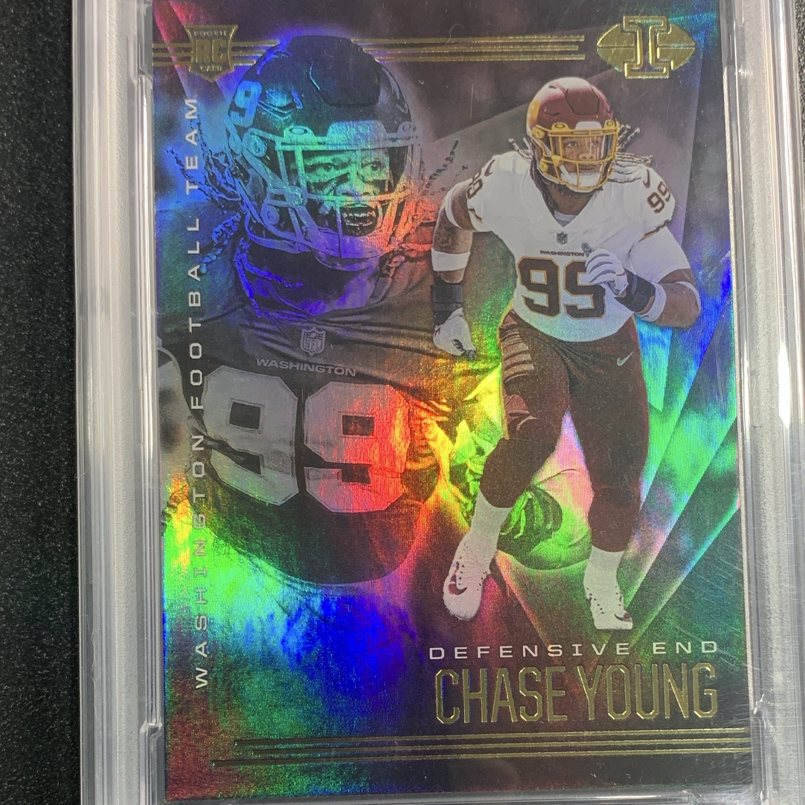 Panini Illusions 2020 Chase Young Rookie #25 PSA 10 Washington Football Team view 4