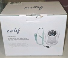 Motif Duo On-The-Go Double Electric Breast Pump, Rechargeable, White used 