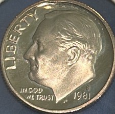 *1981 S Roosevelt Clad Dime Proof (MS) **Free Shipping**