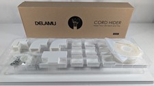 DELAMU Cord Hider Cable Raceway Kit   White   Open Box   Wall Wire Cover