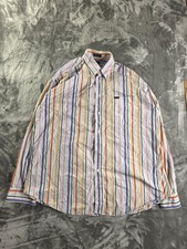 Faconnable Men XXL Striped Button Down Shirt Long Sleeve Cotton Made in USA
