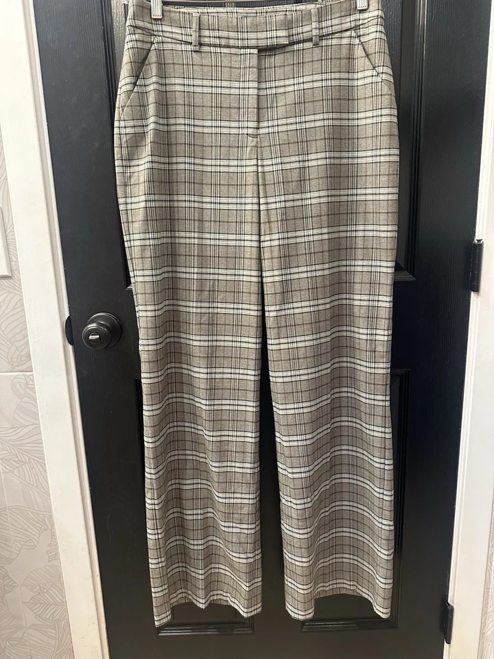 Брюки расслабленные Express Editor в клетку со средней посадкой длина 10 шт. - Изображение 2 из 4