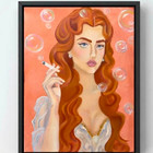 Bubble Pop | Original Oil Painting 12x16 Canvas | Signed Artwork by J Kullmann