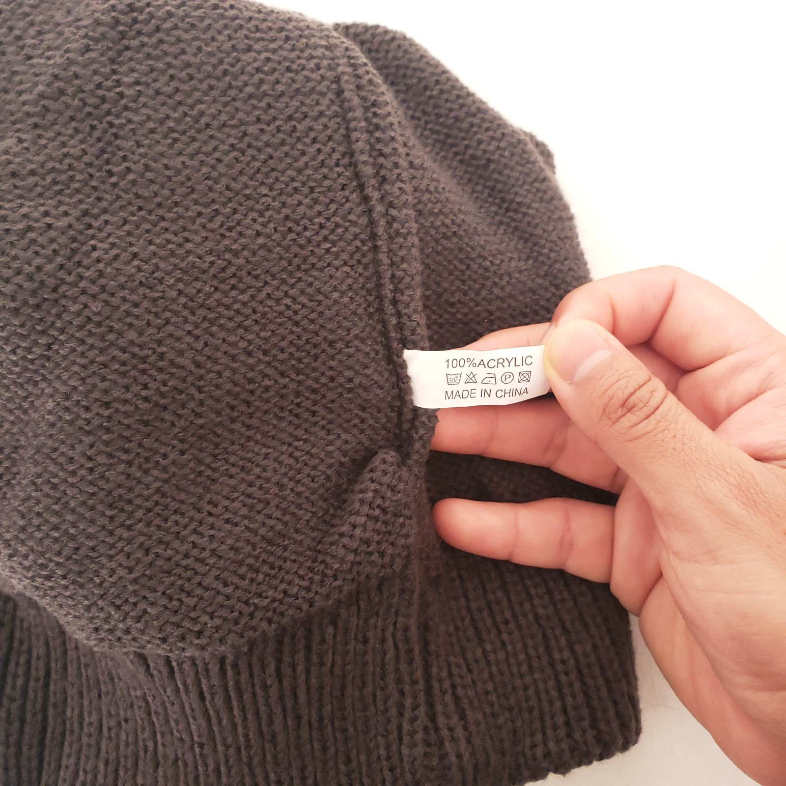 Dull Black Colorful Sequin Winter Beanie Bobble Hat