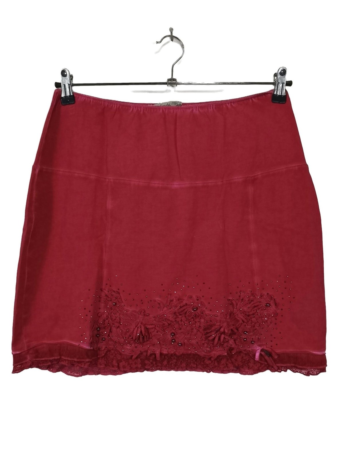 TREDY Strickrock Damen Rock Gr. DE 42 rot Casual-Look