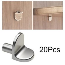 20 Pezzi Borchie di Supporto per Scaffale a Forma di L (5mm) - Fissare Tavole in Legno/Vetro negli Armadi,
