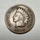 1894 Indian Head Cent.  Fine Condition.