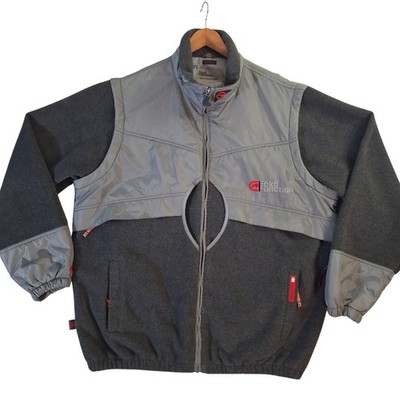 Ecko Function Men's XXL Gray Fleece Jacket Full Zip Vintage Streetwear Lined