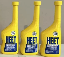 Lot of 3 HEET Gas-Line Antifreeze & Water Remover (28205) Free Shipping! NEW