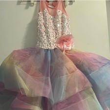 PRETTY IN PASTELS 19540 Costume Gallery Size LC Child Large Dance Costume