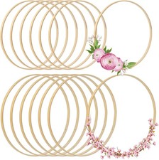 12 Pack Bamboo Hoop Rings for DIY Dream Catcher, Macrame  Wreath Decor