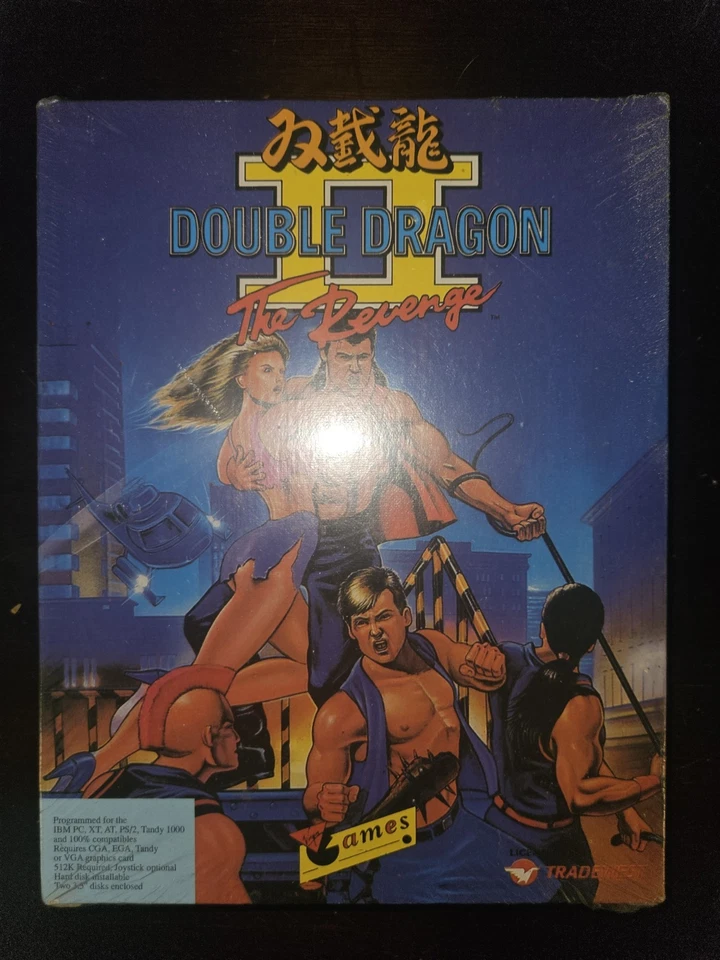 ☆SEALED! RARE 1989 DOUBLE DRAGON II THE REVENGE PC TANDY DISK Vintage Video Game - Image 4 of 4