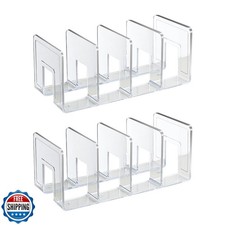 Zhousensen 2PCS Acrylic File Organizer for Desk, Desktop Document/Mail Organi