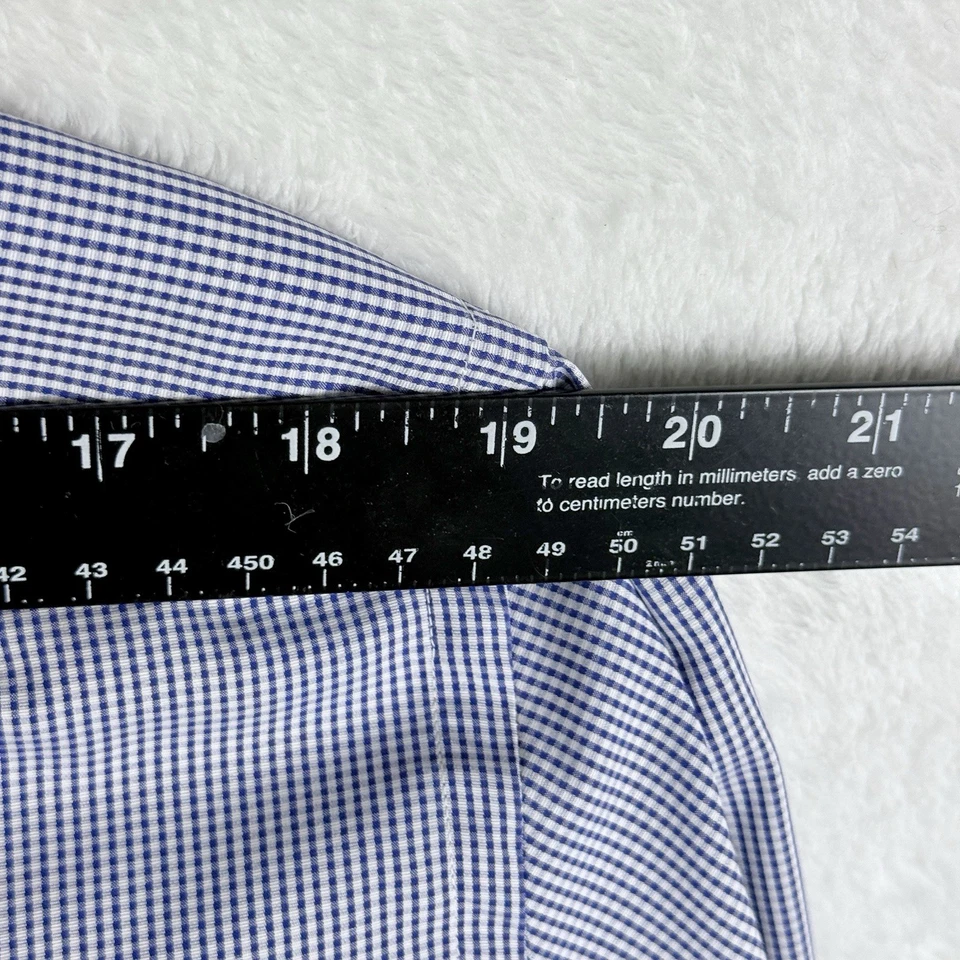 Camisa de vestir Tom Ford azul blanco a cuadros con botones talla 45/17,5 usada en excelente estado Foto 4 de 4