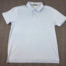 Member's Mark Pique Polo Mens Large Blue Stretch Cotton Short Sleeve S8S15481
