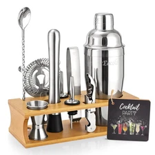 Bartender Kit Cocktail Shaker Set with Stand Bar Tool Bar Set for Drink Mixin...