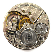 Vintage Elgin Grade 312 16s 15J Hunting Pocket Watch Movement lot.ra