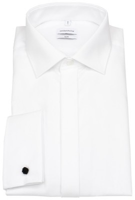 Seidensticker Herren Smokinghemd Slim Fit Kentkragen weiß 675674 01 - ohne OVP