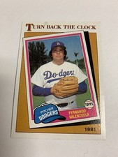 1986 Topps Turn Back the Clock Fernando Valenzuela POOR