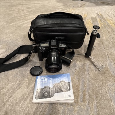 Canon EOS 620 Film Camera w/Manual Bag Cap Filter Sun Shade Tested