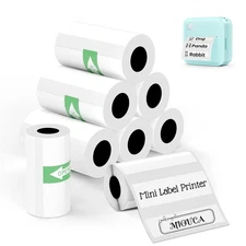 Mini Sticker Printer Label - 8 Rolls 50x15mm Thermal Paper for Thermal Label ...