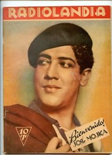 José Mojica en portada en revista Argentina Radiolandia, 1937