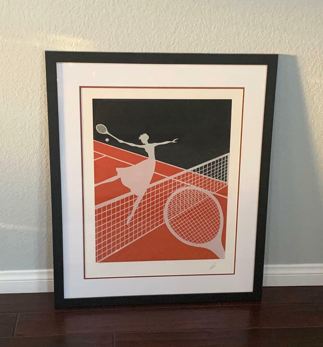 Erte Serigraph LOVE 1974 SIGNED Tennis Print Lithograph