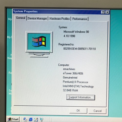 eMachines eTower 366i PC Retro Gaming Celeron 366MHz 32MB RAM (Windows 98) - Bild 7 von 12