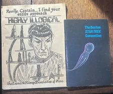 Leonard Nimoy Fan Zine-HIGHLY ILLOGICAL + 1976 Boston STAR TREK Convention Book