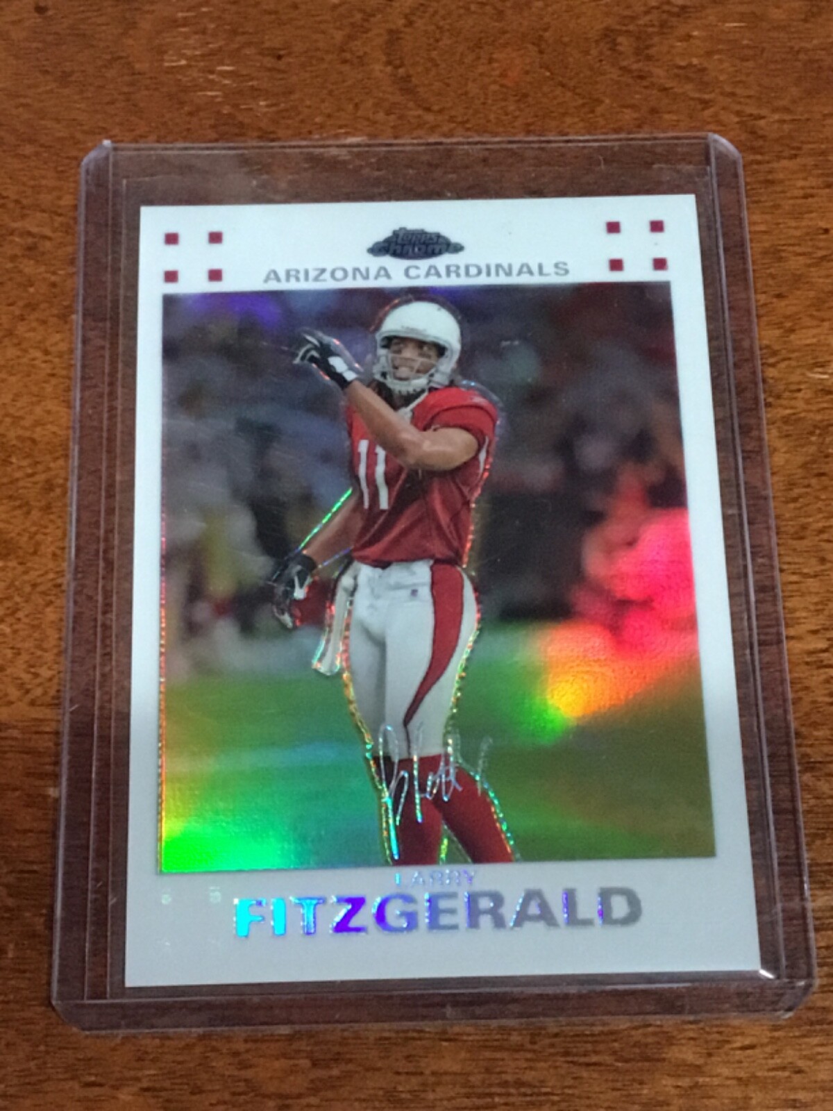 LARRY FITZGERALD 2007 TOPPS CHROME WHITE REFRACTOR #TC20 CARDINALS #’D 81/869