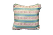 Frontgate Diamond Trail Tropical Terry Trim Outdoor Lumbar Throw Pillow 16"
